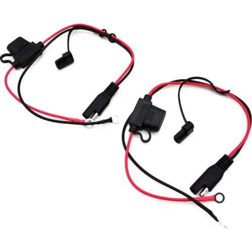 2pcs/lot Motorcycle Battery Charger Terminal To SAE Quick Disconnect Cable 12V