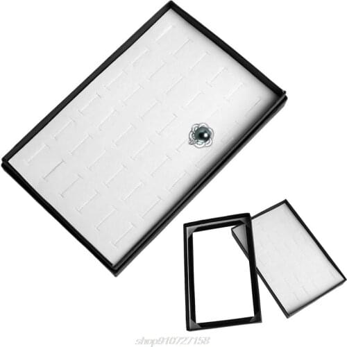 36 Slots Ring Jewelry Display Storage Box Tray Showcase Organiser Earring Holder F04 21 Dropshipping