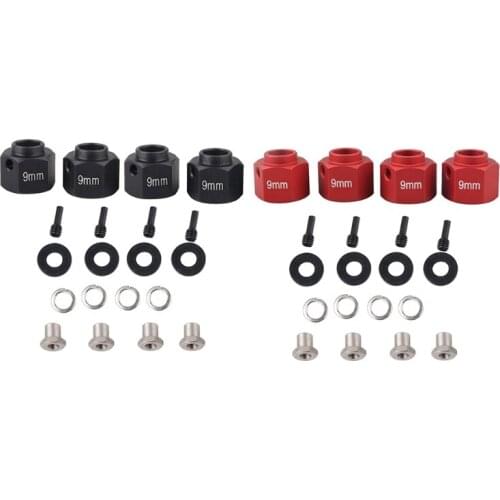4pcs/set Metal Wheel Hub Widen Hex Coupler Adapter for trx4 1/10 RC Rock Crawler Y4UD