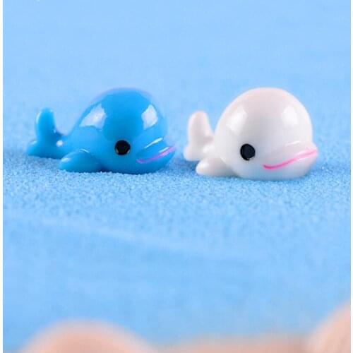 50pcs Resin Lovely Dolphin Cartoon Figures Miniatures Landscape Accessories For Home Garden Decoration Scrapbooking Craft Diy