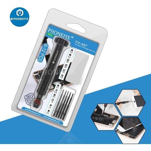 PHONEFIX Specified 6 IN 1 Multi Bit Screwdriver Mixed Precision Screwdriver Hand Tool Set for iPhone Samsung Phone Opening Tool