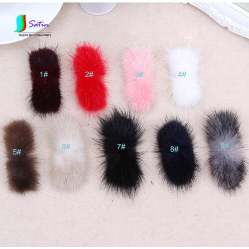 DIY Handmade Craft Hair Decoration Accessories Material Hair ornaments rectangular Colorful Mink Hair Bar S0025
