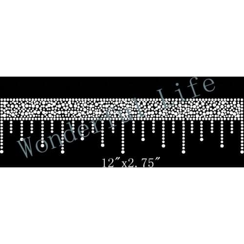 Free shipping like a rule design Rhinestone trip for bow strips transfer design