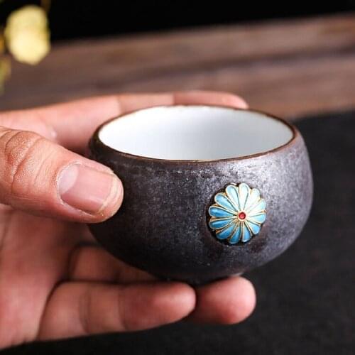 Teacup Master Cup Single Cup Teacup Ceramic Teacup Coarse Pottery Teacup Kung Fu Teacup Single Cup Personalized Retro Teacups