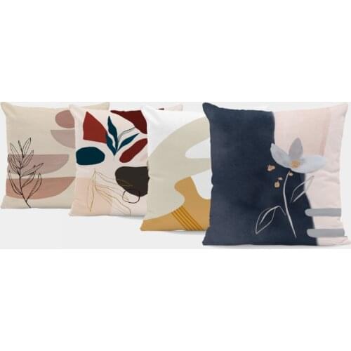 45x45cm Morandi Leaf Petals Decorative Living Room Pillow Cushion Covers Velvet Throw Pillow Car Bedroom Wall Decoration