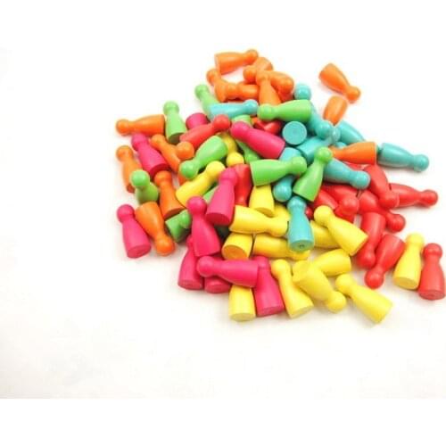 29mm 6pcs pawn/ chess wood game pieces for boardgames accessories 6 colors/set