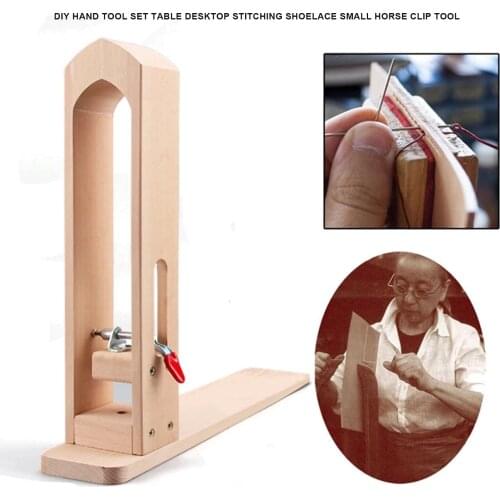Wood Sewing Tools Leather Craft Retaining Clip DIY Hand Tool Set Table Desktop Stitching Lacing For Pony Horse Clamp Tools New