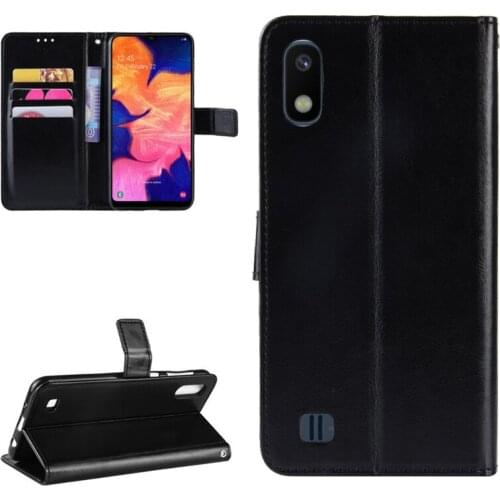 For Samsung Galaxy A10 Flip Phone Case For Samsung SM-A105F SM-A105G SM-A105M SM-A105N SM-A105FN Cover Deluxe PU Leather Case