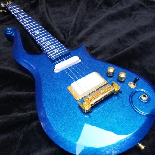Guitar Metal Blue Paint, Maple Fingerboard Neck and body Free shipping