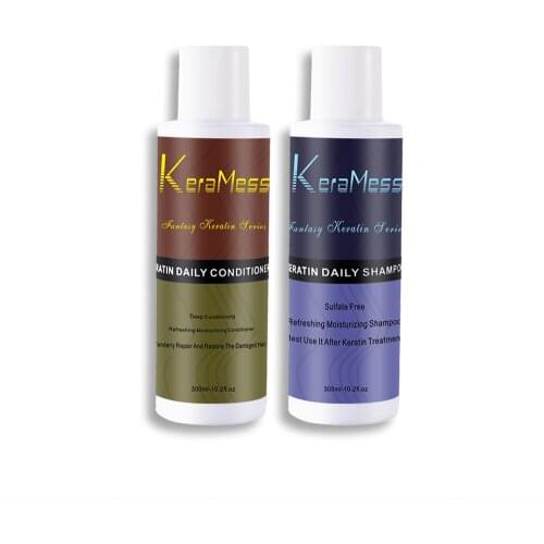 AGeriso Free Shipping 300ml Natural Collagen Keratin Repair Straightening Moisturizing Colored oily Shampoo And Conditioner