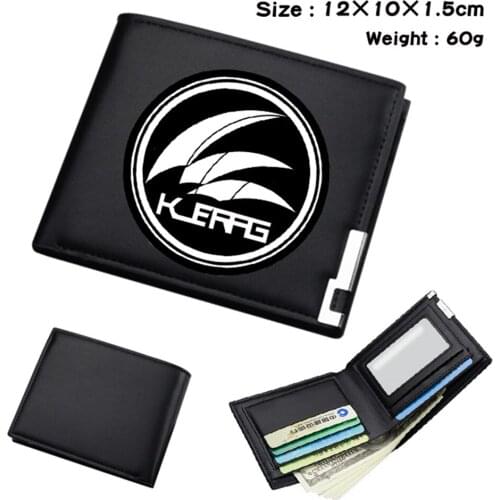 Game Arknights PU Wallet Student Short Bifold Otaku Purse Note Compartment Photo Passcard Card Holder Mens Womens Black Wallet