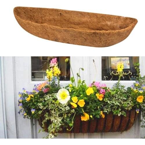 Coconut Palm Mat Half Moon Shape Wall-mounted Flower Pot Replacement Liner Manger Decoration Liner Pad Basket Liner