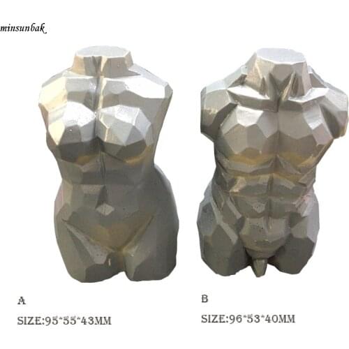 Minsunbak Human Body Silicone Mold Charm Candles For Men And Women, Handmade Soap Molds DIY Gypsum Resin Cake Decoration Mold