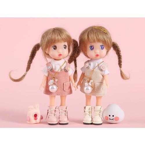 OB11 doll clothes fashion versatile style suspenders dress + hang ornaments 2 Molly doll shoes GSC solid body doll accessories