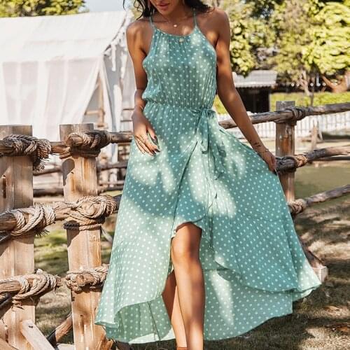 MOXFCIZO Summer Polka Dot Dresses