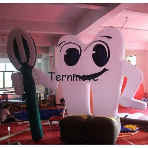Inflatable Tooth Advertising Dentist Ad Health Promotion,Giant White Inflatable Toothbrush Model Inflatable Tooth Balloon
