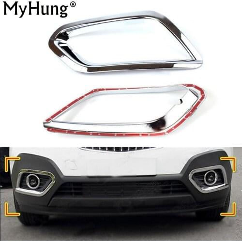 Front Fog Lamp Cover Head Fog Light Cover Trim Fit For Buick Encore Opel Vauxhall Mokka 2013-2014 2PCS Per Set