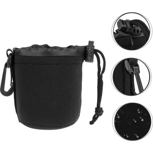 Neoprene Camera Lens Pouch Bag Drawstring Protector Case Light weight easy to carry wear-resistant waterproof shocproof soft Cam