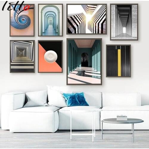 Nordic minimalist rome architecture building posters and wall prints frames canvas frames for living room home decor