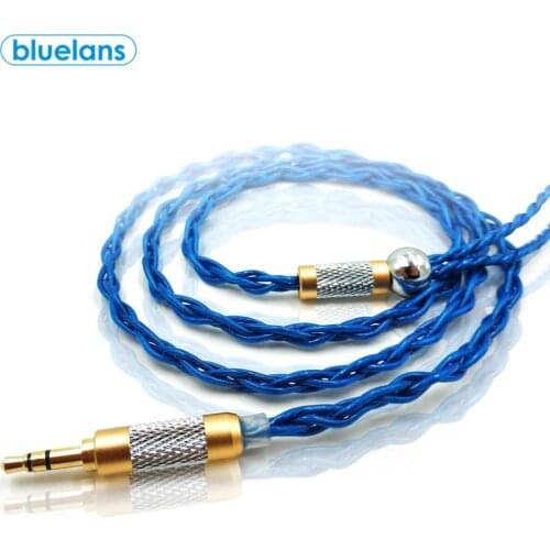 BL New Gold-Plated Headset Upgrade Line Wear-Resistant Golden Plated Braided Headphone Cable With B/C/MMCX Pin