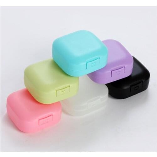 Candy Color Portable Soap Plastic Holder Travel Supplies Square Bathroom Accessories Soap Storage Container Soap Dish