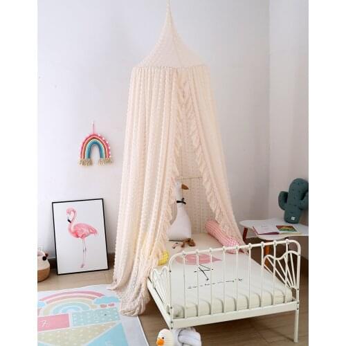 Hanging Baby Bed Canopy Mosquito Net Dome Dream Curtain Tent Baby Crib Netting Round Hung Kids Canopy Tent Children Room Decor