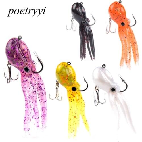 POETRYYI fashion new PVC octopus bait 9cm 23g a variety of color choice iscas artificiais para pesca em rio 30