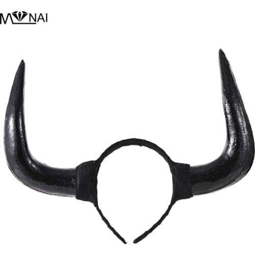 Costumes Handmade Halloween Bulls Horns Headband Taurus Pointed Fight Minotaur Ox Horn Headpiece Cosplay Steampunk
