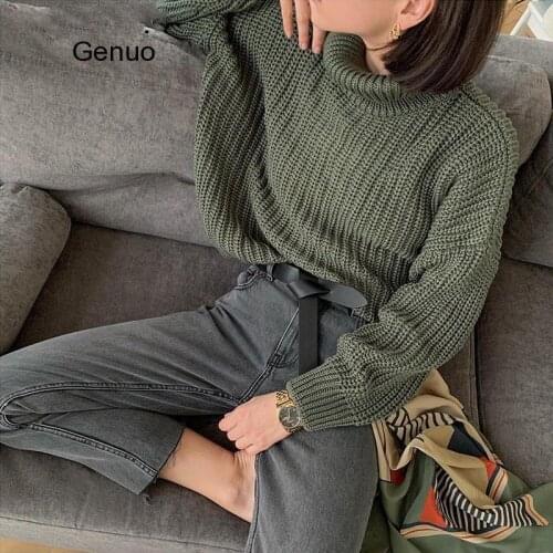 Turtle Neck Sweater Women New Korean Elegant Solid Cashmere Soft Oversized Thick