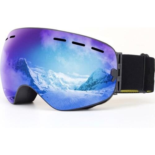 Spherical Big Vision Skiing Eyewear Winter Winproof UV400 Ski Snowboard Glasses Unisex Double Lens Anti-fog Snowmobile Goggles