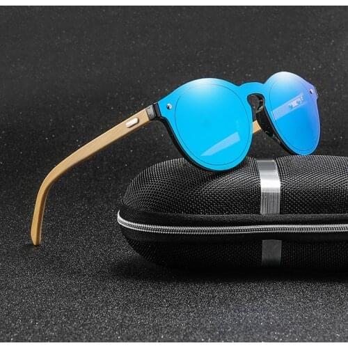 Retro Cat Eye Bamboo Sunglasses Women Luxury Brand Designer Goggles Male Bamboo Arms UV400 Vacation Gafas de sol for Men