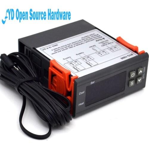 STC-1000 Temperature Controller STC 1000 Thermostat Aquarium NTC Sensor 110V