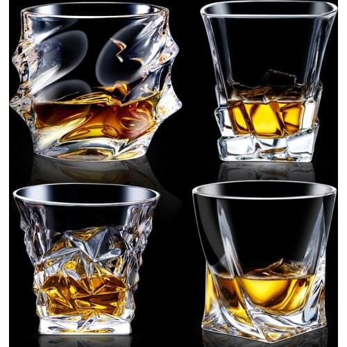Heat resistant lead-free transparent wine glass beer steins whiskey brandy vodka cup multi pattern drinkware bar gifts