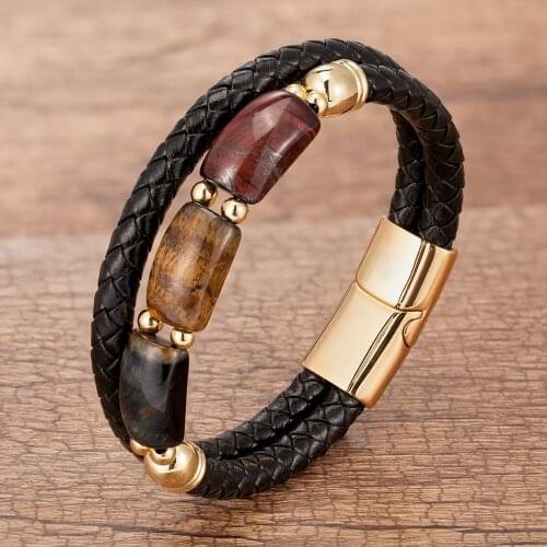 YAN MIN TRADE Stone Bracelets For Men