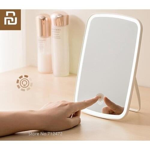 Youpin Led Light Makeup Mirror LED Face Mirror Adjustable Touch Dimmer USB Led Vanity Mirror Table Desk Storage Cosmetic Mirror