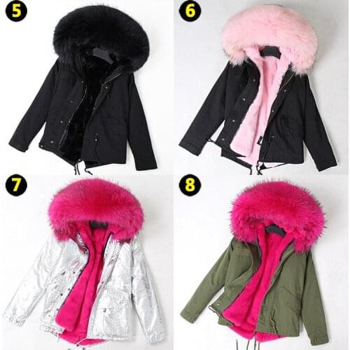 Real Fur Coat 2020 Winter Jacket Women Long Parka Natural Raccoon Fur Collar Faux Fur Liner Army Green Jacket Streetwear New