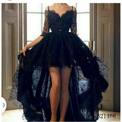 Vestido debutante 15 anos prom gown Black Ball Half Sleeve Appliques Beading Lace Party Off The Shoulder Quinceanera Dresses