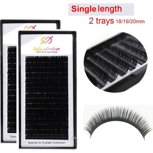 All Sizes False Eyelash Extensions Mink Black Material JBCD Curls 2 Trays/Lot