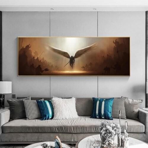 The Archangel of Justice Tyrael Wall Art Canvas Painting Posters and Prints Wall Art Picture for Living Room Home Decoration