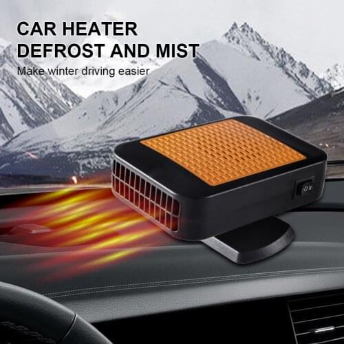 Car Heater 12V 24V Portable Electric Car Heater 2 Speed Heating Fan Windshield Defrosting Fan Car Lighter Demister Defroster Kit