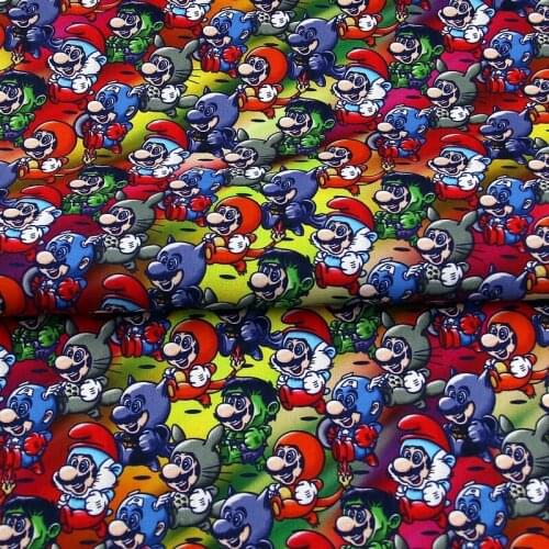 Disco Boy Printed 100% Cotton Fabric for Boy Clothes Bedding Set Hometextile Cushion Cover Backpack DIY