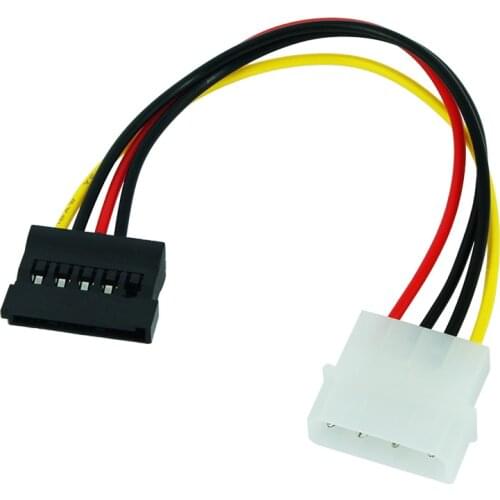 JONSNOW IDE/Molex/IP4/4-pin Male to SATA Female Power Cable 15 pin Connector Converter Cable Adapter