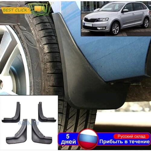 Set Molded Car Mud Flaps For Skoda Rapid Hatchback Hatch 2014-2020 Mudflaps Splash Guards Mudguards liftback 2015 2016 2017 2018