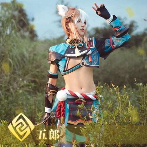 Game Genshin Impact Gorou Cosplay Costume Fancy Party Outfits Battle Suit With Ears Tail Halloween Carnival Uniforms Custom Made