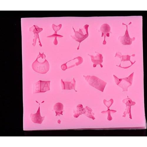 Hot New Arrival Wholesale Silicone Cake Mold Baby Items Fondant Cake Decorating Tools Silicone Bakeware D235