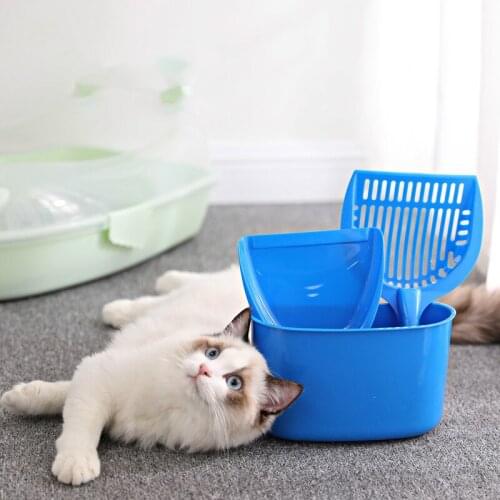 Pet Cat Poop Shovel Thickening Supplies Cat Sand Cat Poop Shovel Special Cat Toilet Cleaning Tool 4-piece Set