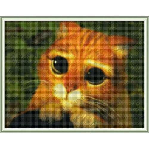 Lovely cat Diamond painting cross stitch kit Square Round Drill stitching embroidery DIY handmade needlework