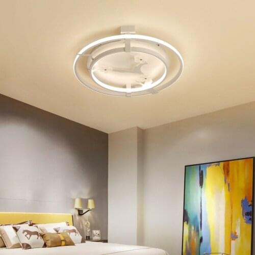 Nordic modern led ceiling lights Acrylic creative personality disc bedroom living room study ceiling lamps Lighting fixture