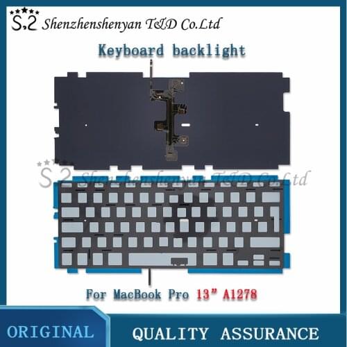 New EU US UK Keyboard backlight For Apple Macbook Pro 13" A1278 2009 2010 2011 2012 Year Back Light