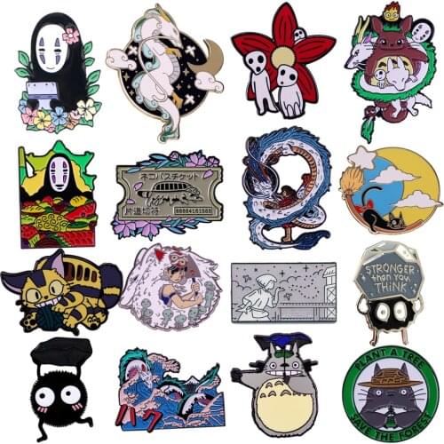 PF1214 Japanese Anime Manga Cats Enamel Pin Movie Brooches Bag Lapel Pin Badge backpacks Decoration Jewelry Gift Accessories